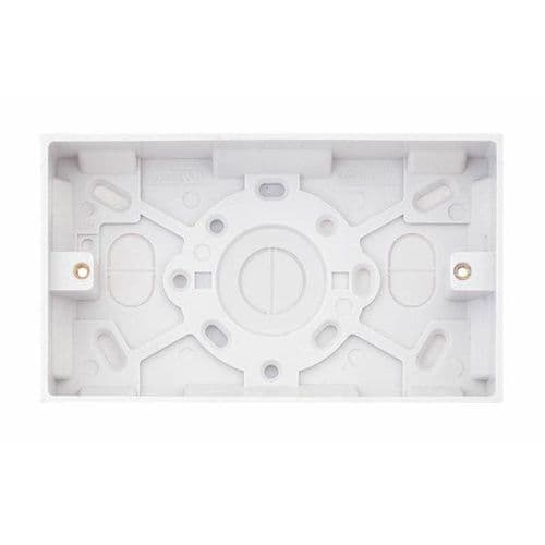 Selectric White 2 Gang Surface Pattress Box – 32mm Deep