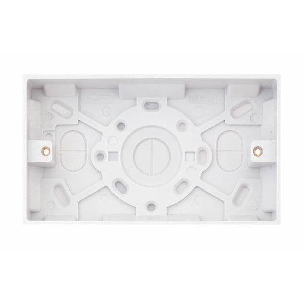 Selectric White 2 Gang Surface Pattress Box – 32mm Deep
