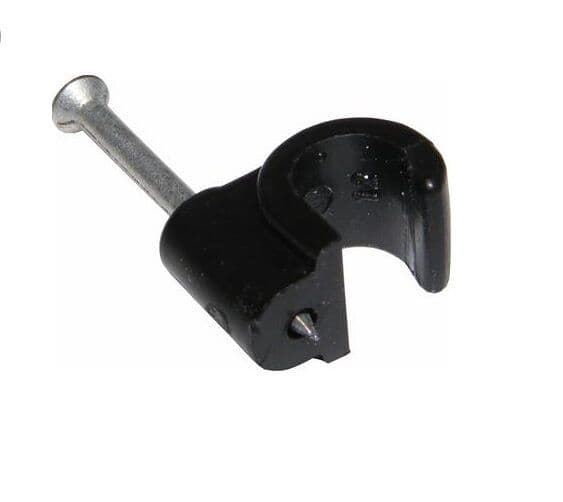 Unicrimp Black Cable Clips for 5-7mm Round Cable 100 Pack