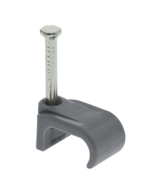 Unicrimp Grey Flat Cable Clips for 4-6mm Twin & Earth Cable 100 Pack