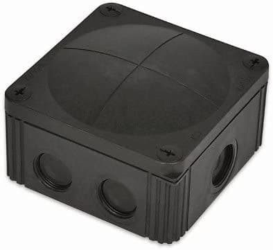Wiska COMBI 607/5/2xKRM25/20 BK Junction box, polypropylene