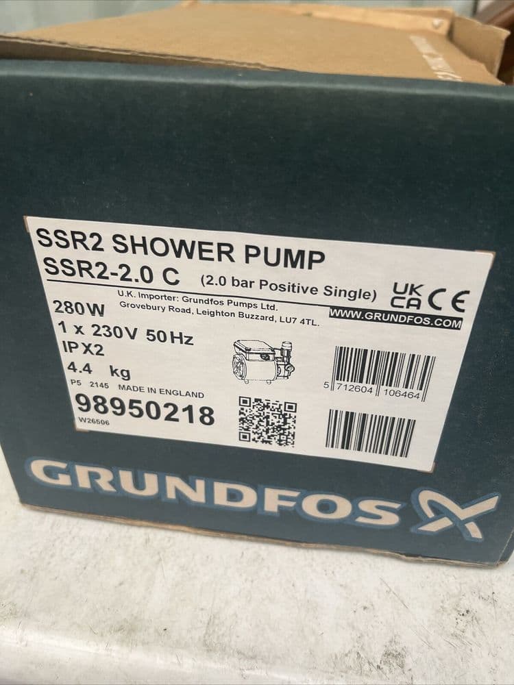 Grundfos SSR220C Single Impeller Shower Pump