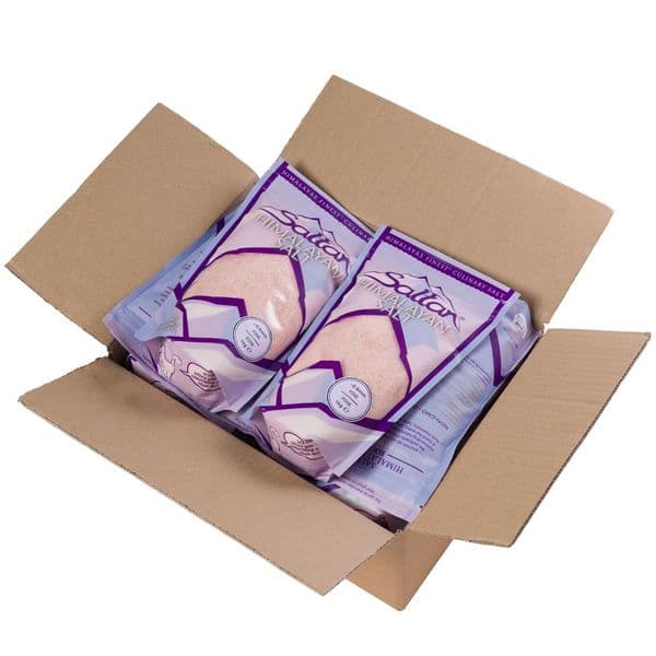 10 x 1kg Premium Himalayan Fine Saltan™ Salt Retail Pouches wholesale - Food Grade on sale www.saltanltd.com
