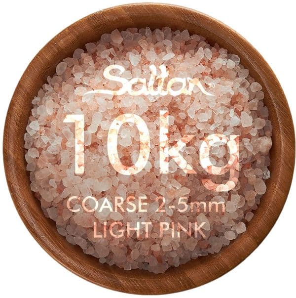 10kg Bag - Premium 2-5mm Light Pink Himalayan Salt wholesale - Food Grade on sale here www.saltanltd.com