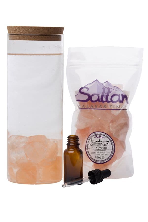 2 x 650g Bags Saltan Himalayan Pink Salt Sole Rocks (3-8cm)