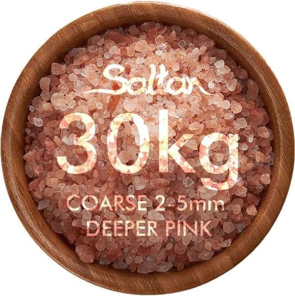 30kg - Premium Deeper Pink Himalayan Salt 2-5mm - Food Grade