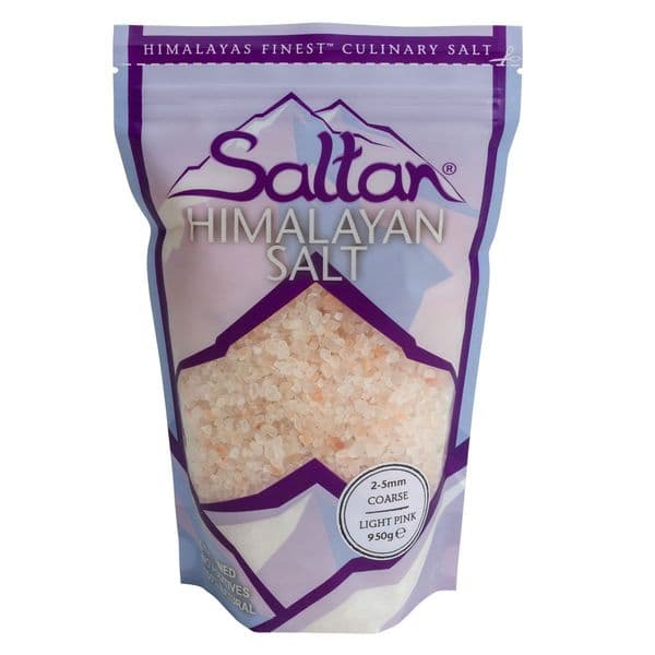 Himalayan Salt Premium 2-5mm Light Pink Coarse Saltan™ 950g Pouch on sale at our online store. As well as a variety of Himalayan Salt products to buy. www.saltanltd.com.