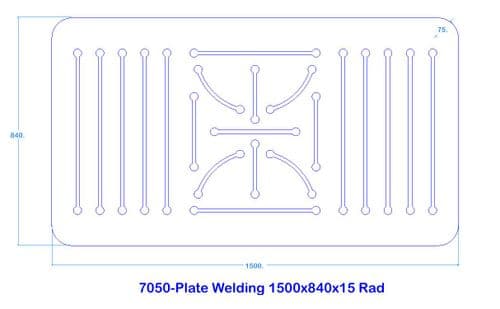 Welding Plate 1500x800x15 - Laser Cut
