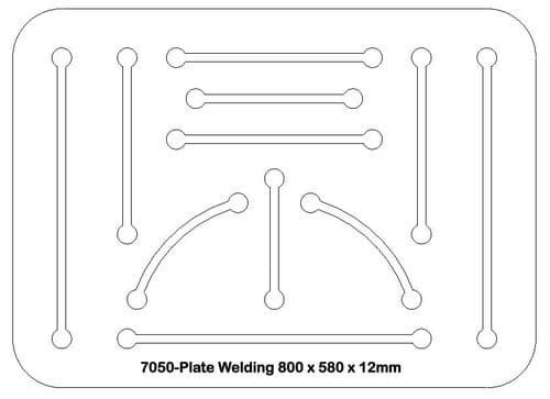 Welding Plate 800x580x12 - Laser Cut