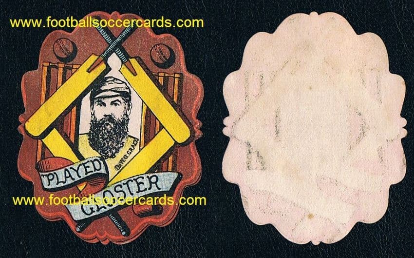 * 1888 W G Grace early W N Sharpe Victorian trade card, BABE RUTH of cricket OFFERS - SOLD