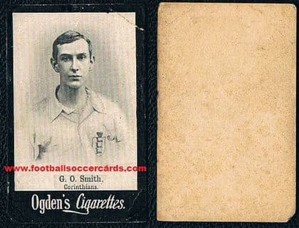 * 1898 -99 (not 1902!) G O Smith Corinthians & England Ogden's cigarette card pre-cartouche
