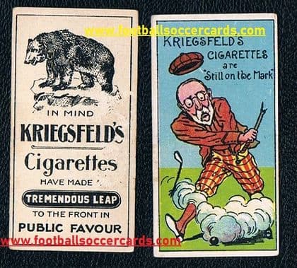 - 1900 Kriegsfeld cigarette card GOLF golfing very rare tobacco card