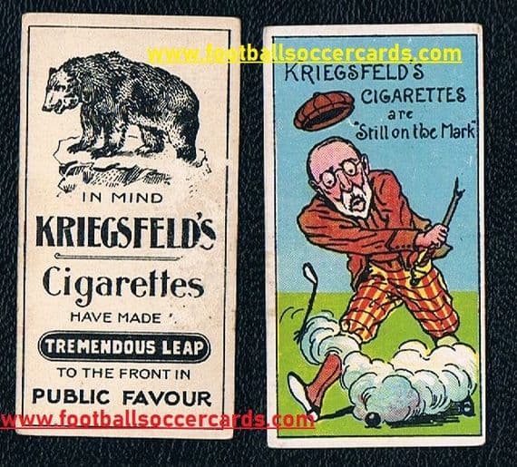 - 1900 Kriegsfeld cigarette card GOLF golfing very rare tobacco card