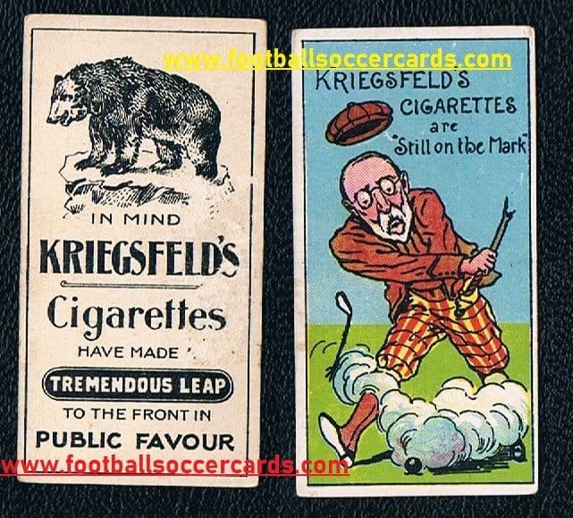 - 1900 Kriegsfeld cigarette card GOLF golfing very rare tobacco card