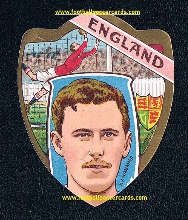 * 1900's England GB captain Baines Chelsea Vivian Woodward RAREST card - WON x2 Olympic soccer Golds