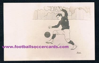 - 1900 's stunning German soccer postcard G.Haase artist's name