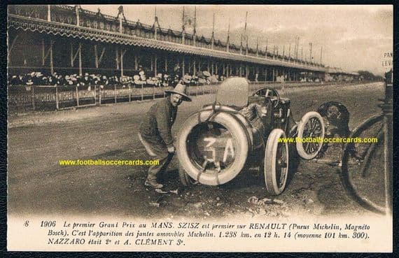 * 1906 Ferenc Szisz 1st ever Grand Prix winner rookie card 1st ever Le Mans GP Hungary legend
