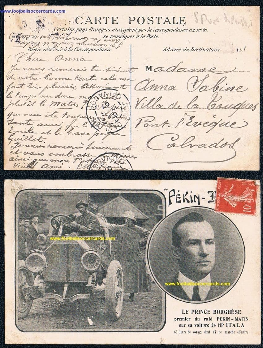 * 1907 Scipione Borghese & Ettore Guizzardi Peking Paris Race