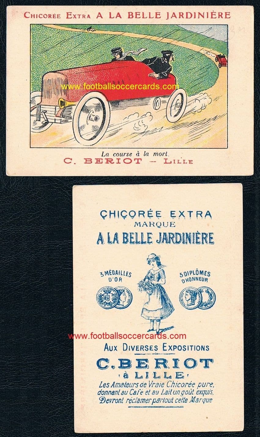 - 1910 's Beriot Belle Jardiniere F1 early Motor Racing trade card of stunning beauty SOLD
