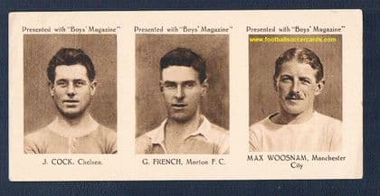 * 1922 Boys Magazine UNCUT Max Woosnam LEGEND rookie card uncut triple, August'22