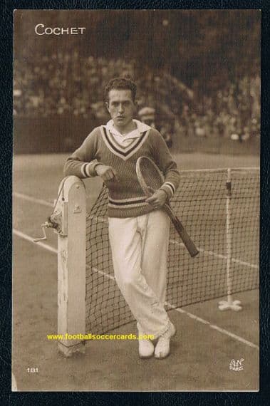 * 1924 A&N Paris Henri Cochet Olympic Games postcard tennis legend before his Grand Slam era