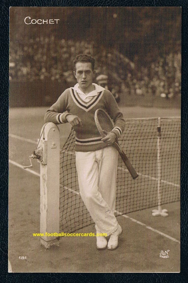 * 1924 A&N Paris Henri Cochet Olympic Games postcard tennis legend before his Grand Slam era