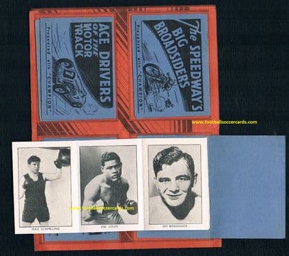 - 1936 Joe Louis rookie card Champion Sports Wallet UNCUT concertina + full set. On EB for $4000!