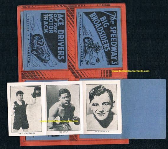 - 1936 Joe Louis rookie card Champion Sports Wallet UNCUT concertina + full set. On EB for $4000!