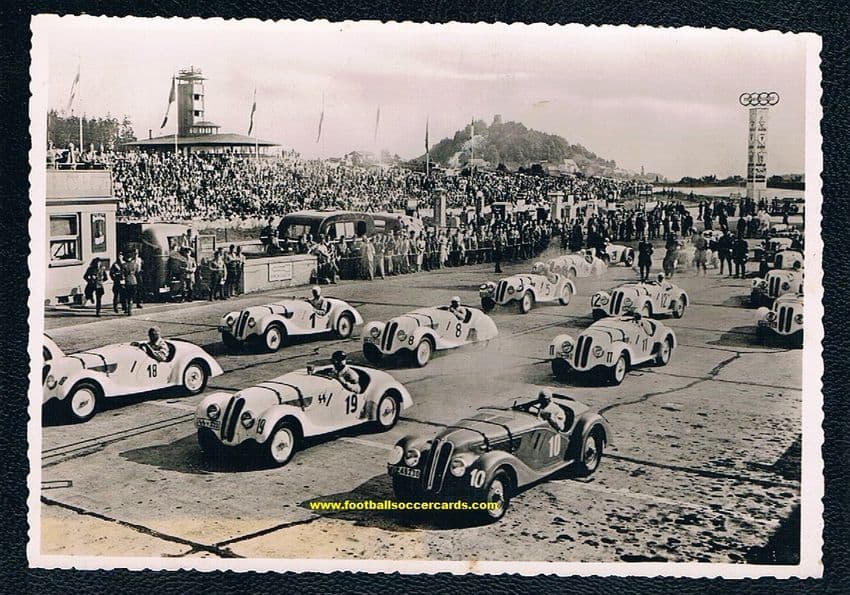 * 1938 Paul Greifzu car 10 LEGEND Nürburgring 2L Sportscar Grand Prix SS NSDAP driver front row 19