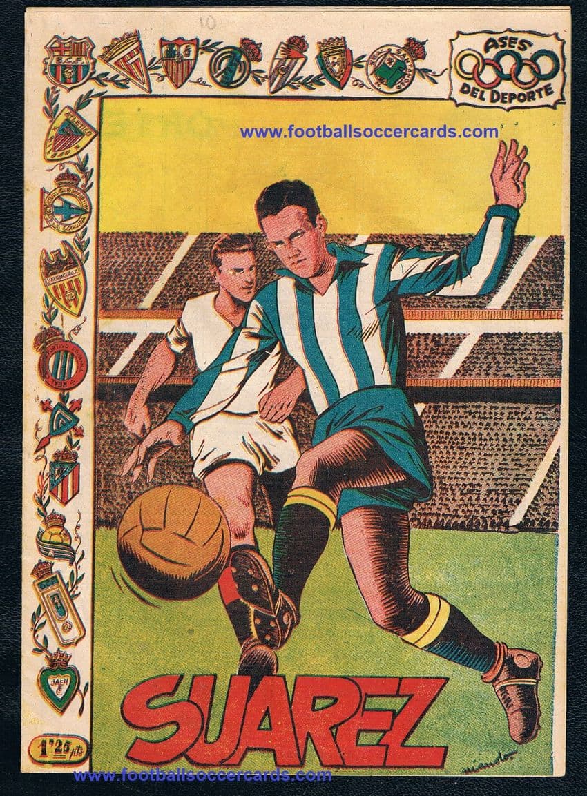 * 1954 Ases Del Deporte by Ricart, Luisito Suarez Coruna before Barca