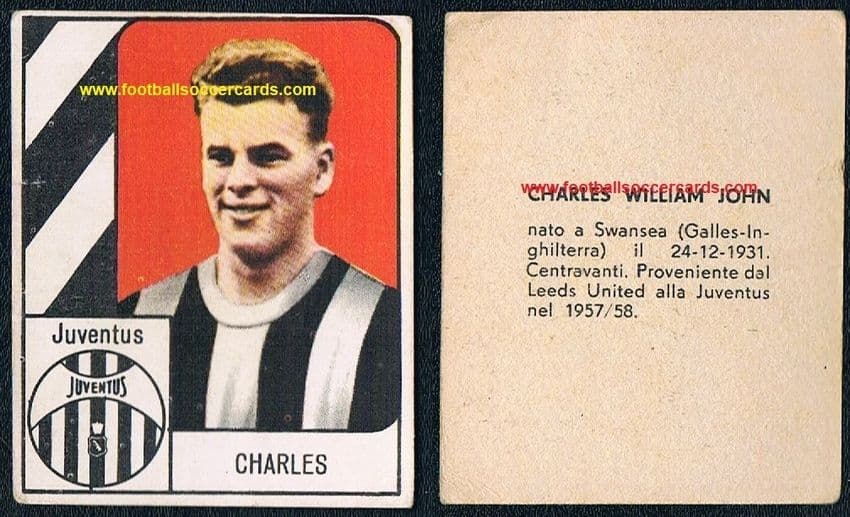 - 1960 61 John Charles 1st Panini (not Nannina) Gol Gigante portrait card