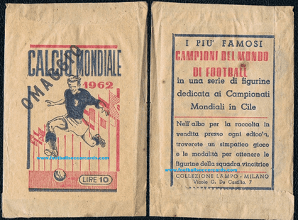 - 1962 Lampo UNOPENED WC62 still SEALED with uncut double cards inside Pele maybe ? could be $$$$+
