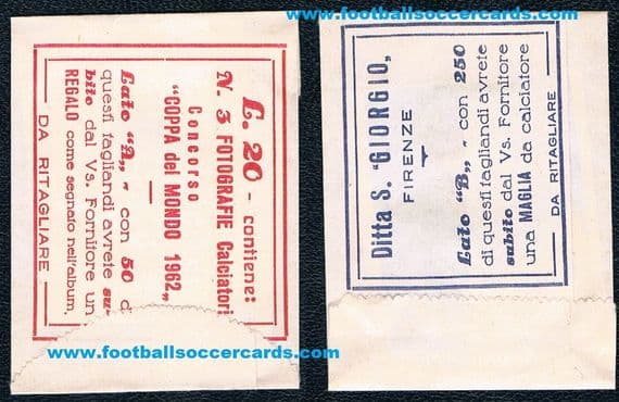 - 1962 San Giorgio - Pele perhaps - World Cup 1962 packet, sealed, from Italy