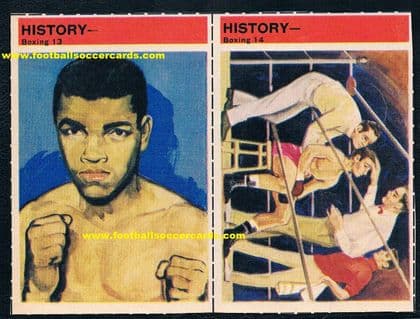 * 1970 Muhammad Ali Cassius Clay card, boxing packet issue number 18 very rarely seen!