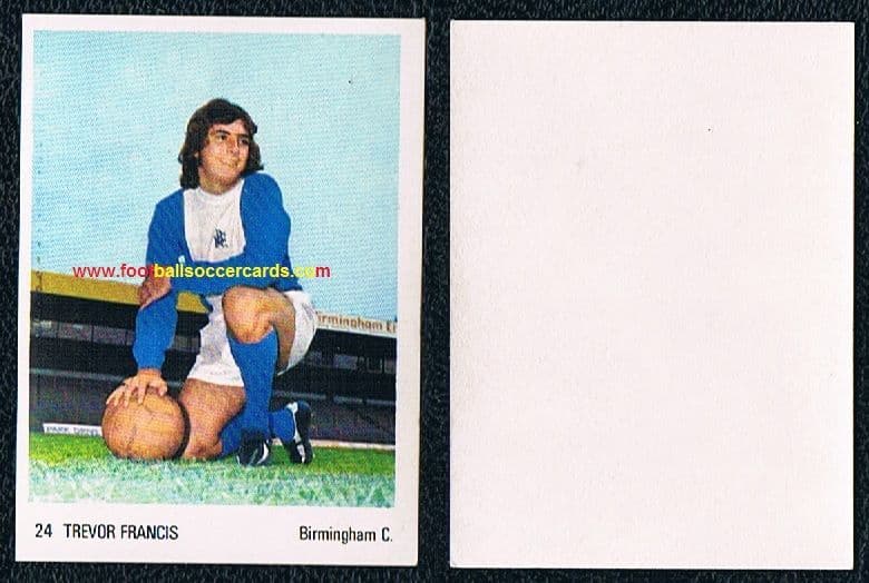 * 1972 RAREST ROOKIE CARD of Trevor Francis Birmingham 24 Americana Munchen Soccer Parade LEGEND HOF