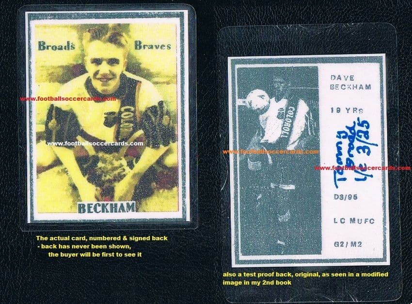 * 1995 David Beckham 1st rookie card Broad's Braves John Allen + 1 proof - OFFERS | See extra pix!!