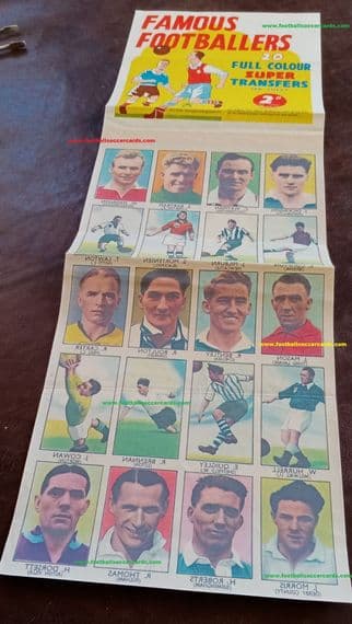 *STAR ITEM * 1948 -9 Barratt Philmar footballers uncut rookie cards sheet & header