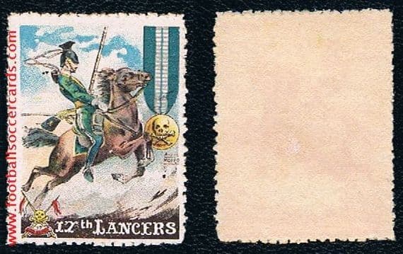 0- 1914 Military stamp 17th Lancers Duke Cambridge's Own Death or Glory Horse Marines RARITY