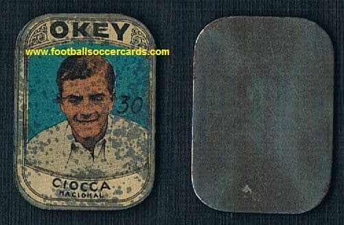0_ 1935 OKEY Aníbal Ciocca x2 Copa America 8 championships Nacional Uruguay golden boot x2