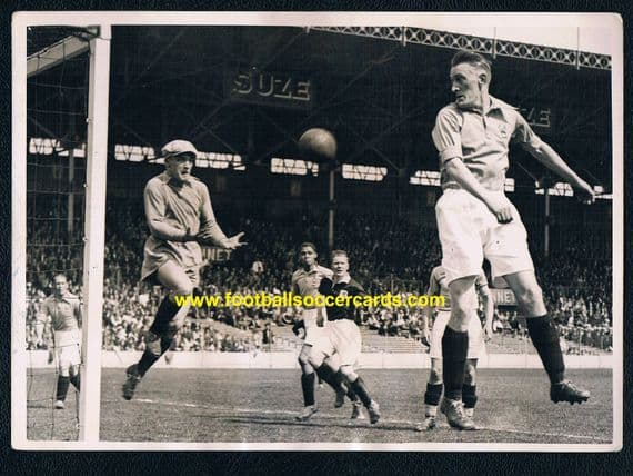 0_ 1939 Diagne v Jack Warner Wales (goalscorer) Darui French goalie 20 May 39 NYT agency France orig