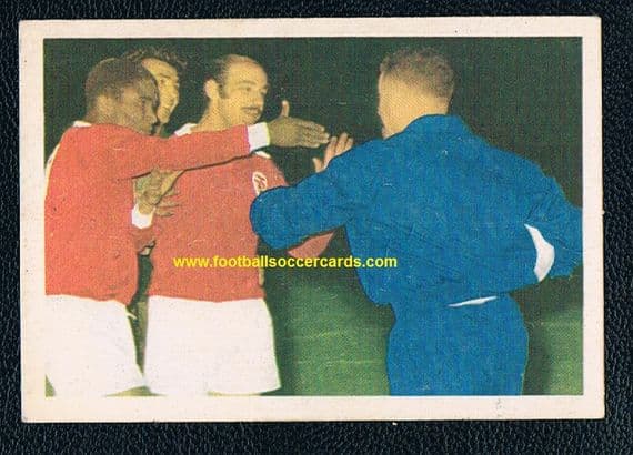 0- 1962 ROOKIE Eusebio by WS Verlag, Benfica spring '62 European Cup match, 1st rookie card