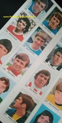 0- 1971 Kevin Keegan rookie card UNCUT as new intact sheet, to cut, by Marshall Cavendish