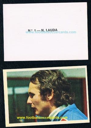 0- 1976 Niki Lauda excellent No.1 unused Clube do Cromo Portugal Makes & Champs