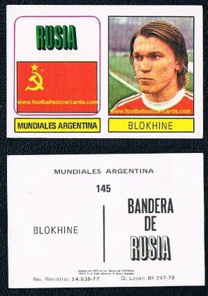 0- 1978 Oleg Blokhin Ukraine USSR Fher Spanish #145 Mundiales Argentina (Russia : mistake by Fher)