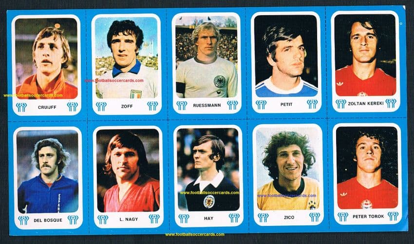 0-  1978 ° star item ° UNCUT Cruyff Zico Zoff Hay Italian Gazzetta dello Sport issue