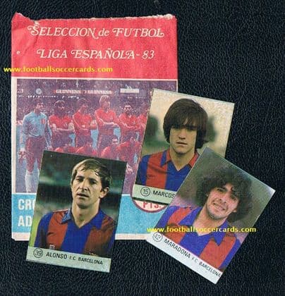0- 1982-3 Mirete Liga Espanola 83 excellent MARADONA +2 + opened packet