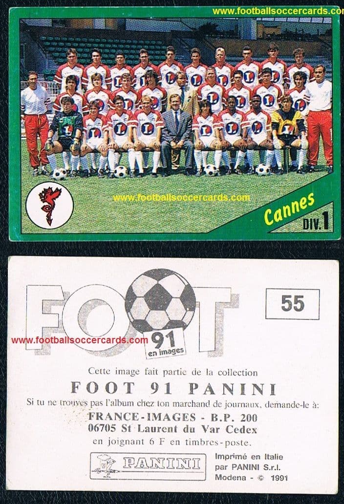 0 1991 Zidane rookie 1st Panini sticker of Zinedine Foot 91 55with ...