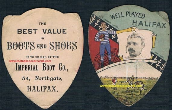 1880 's - 1890 HALIFAX Walter Jesse Jackson IMPERIAL BOOT CO a W.N. Sharpe card