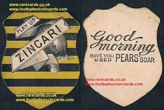 1880 's Bradford Zingari a rugby team of the locale near to Baines Pears Soap card SEE ALL PHOTOS !