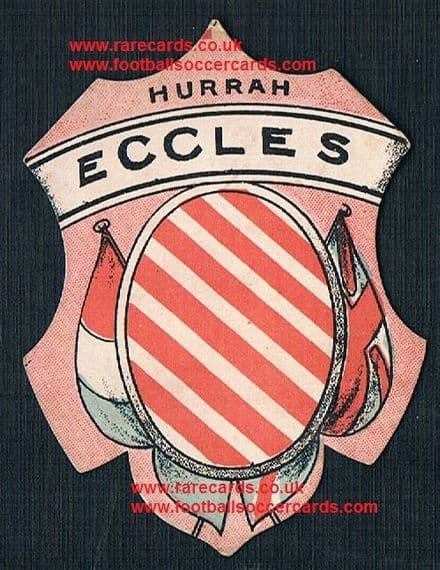 1880's Eccles Borough United on a very rare Baines saddle-shape card